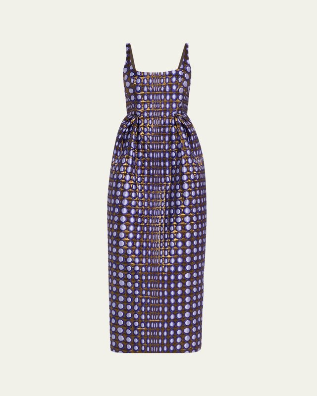 Wiggle Dot Jacquard Tulip Dress